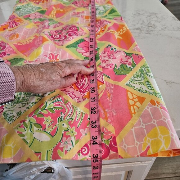 Lilly Pulitzer Diamond Sleeveless Printed Pink Patchwork Sundress Size 6 - Picture 10 of 14